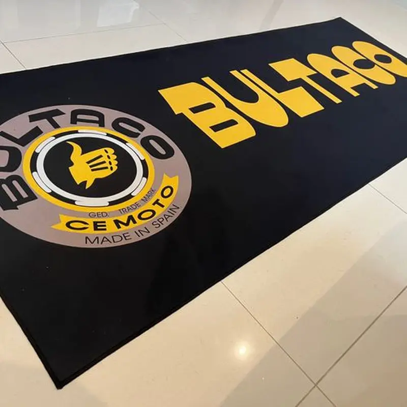 SuperCool Bultaco Motorcycle mat  32" x 6.5' 