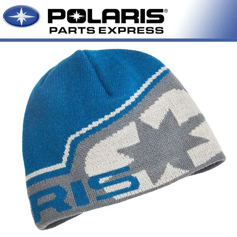 NEW GENUINE POLARIS LOGO BEANIE BLUE/GRAY 2861518