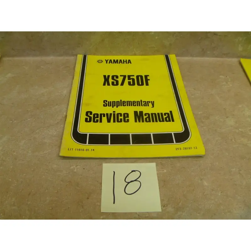 Yamaha 750 XS XF750-F Used Supplementary Service Manual 1979 #MAN18