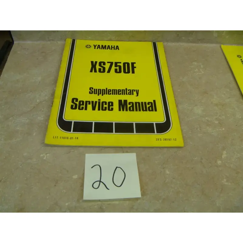 Yamaha 750 XS XF750-F Used Supplementary Service Manual 1979 #MAN20
