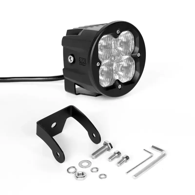 XK GLOW 20W ROUND RGB POD LIGHTS FOG BEAM/ PART# XK065003-FO