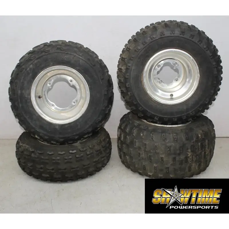 01-05 YAMAHA RAPTOR 660 REAR BACK FRONT WHEEL RIMS SET (SEE DESCP)