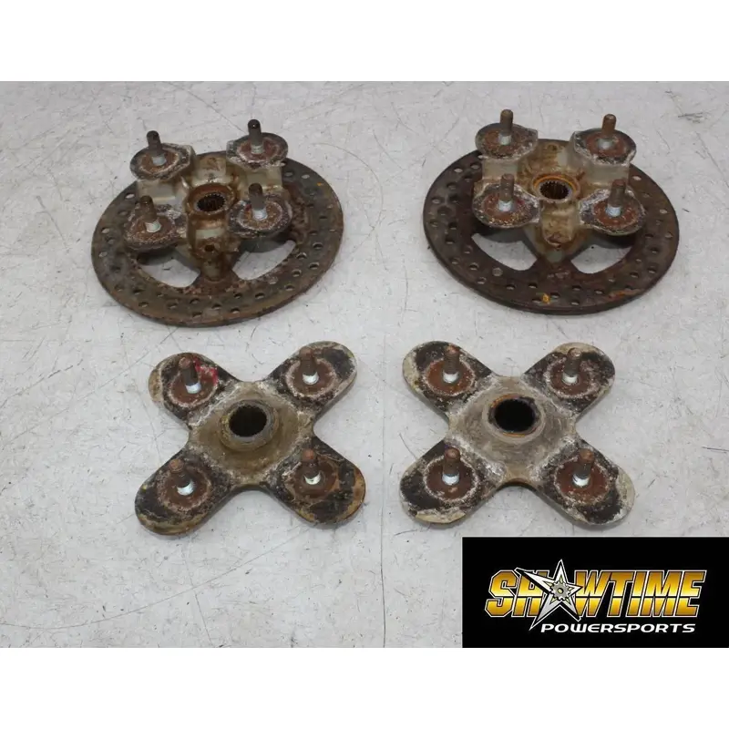 05-11 KAWASAKI BRUTE FORCE 650 FRONT REAR BACK WHEEL LEFT RIGHT HUB HUBS SET