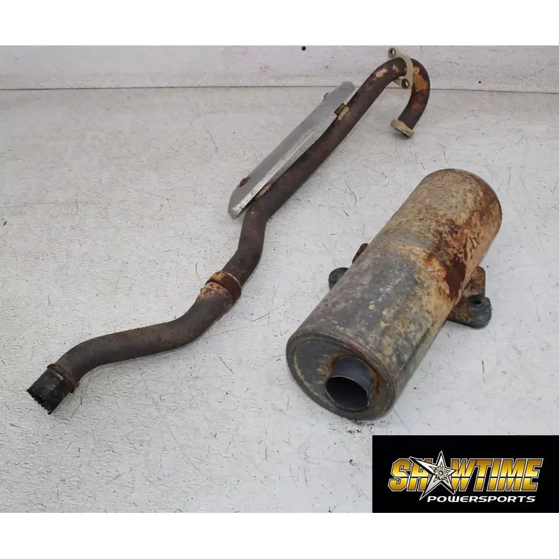 05 SUZUKI QUADSPORT LTZ250 EXHAUST PIPE MUFFLER SLIP ON CAN SILENCER HEADER