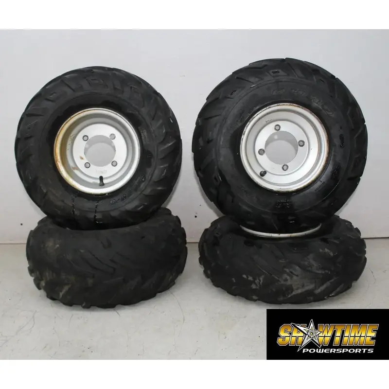 07 POLARIS SPORTSMAN 90 FRONT REAR BACK WHEELS RIMS SET