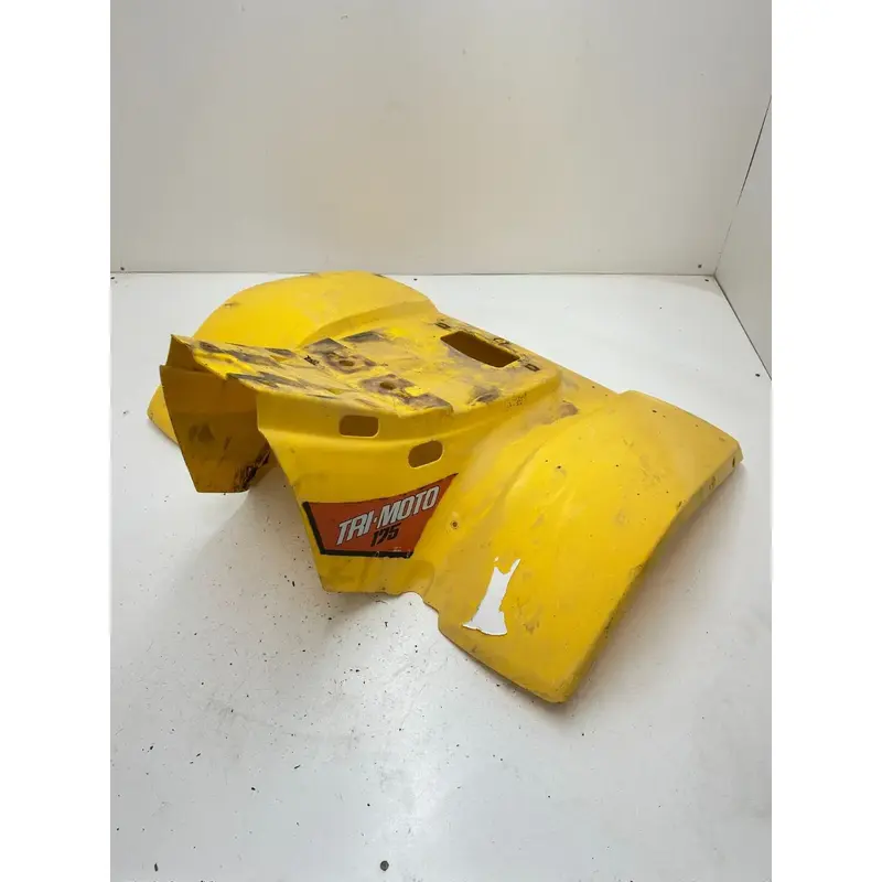 83 1983 Yamaha Tri Moto 175 YT175K OEM GOOD! Back Rear Fender Plastics Yellow