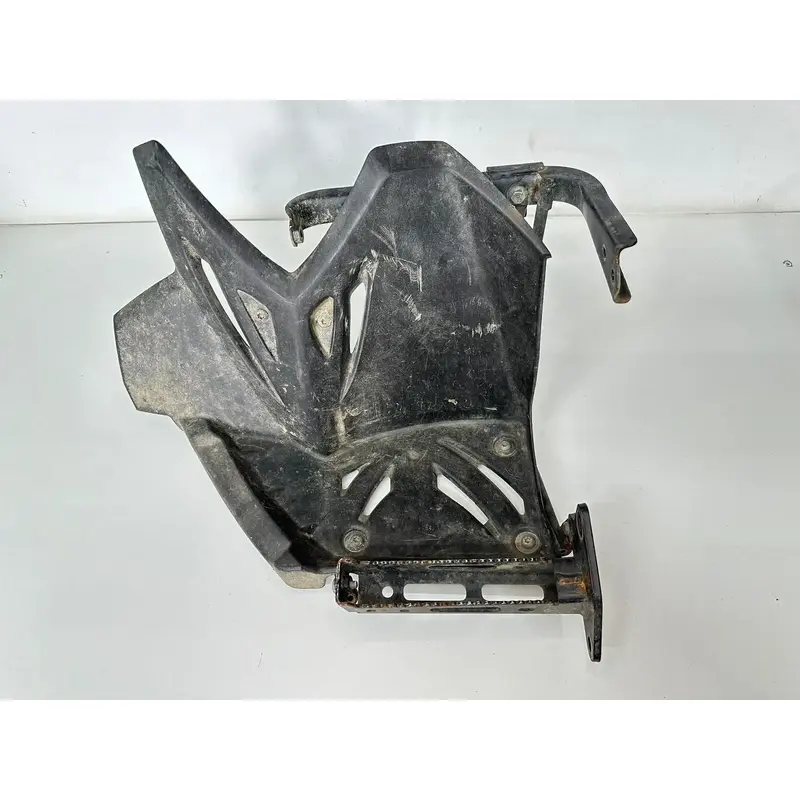 USED OEM 07 08 OUTLAW 525 S IRS RIGHT SIDE HEEL GUARD & PEG W SUPPORT BRACKETS