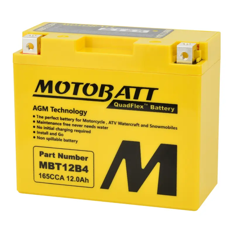 MOTOBATT BATTERY MBT12B4 SEALED FACTORY ACTIVATED