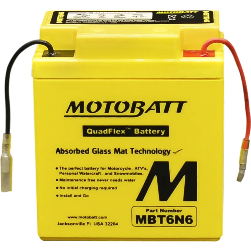 MOTOBATT BATTERY MBT6N6 SEALED FACTORY ACTIVATED