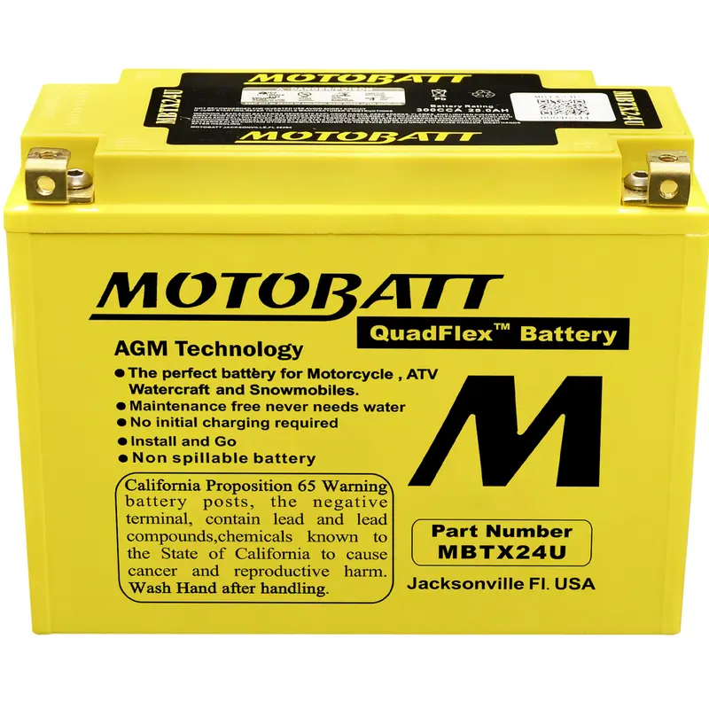 MOTOBATT BATTERY MBTX24U SEALED FACTORY ACTIVATED