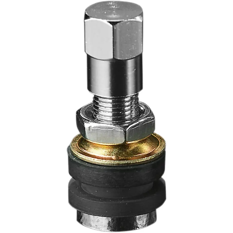 Parts unlimited Valve Stem - Straight - Chrome - 1-3/16"