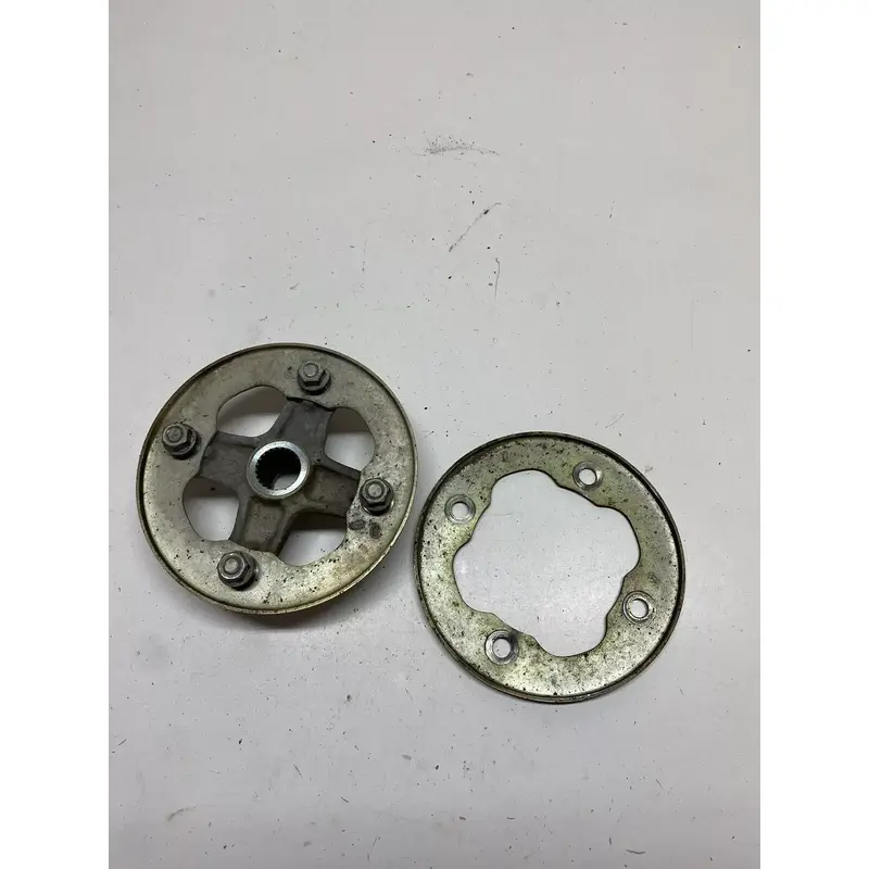 87 1987 Yamaha Warrior 350 X Rear Back Hub Lugs 2 Plates ONE IS BENT!