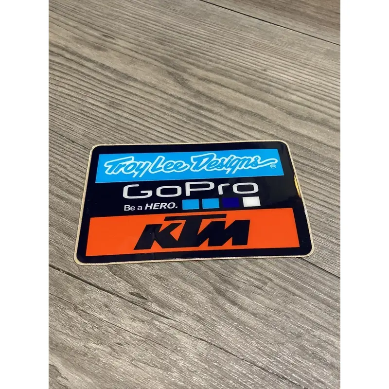 KTM TLD FACTORY DECAL 4x3 GO PRO