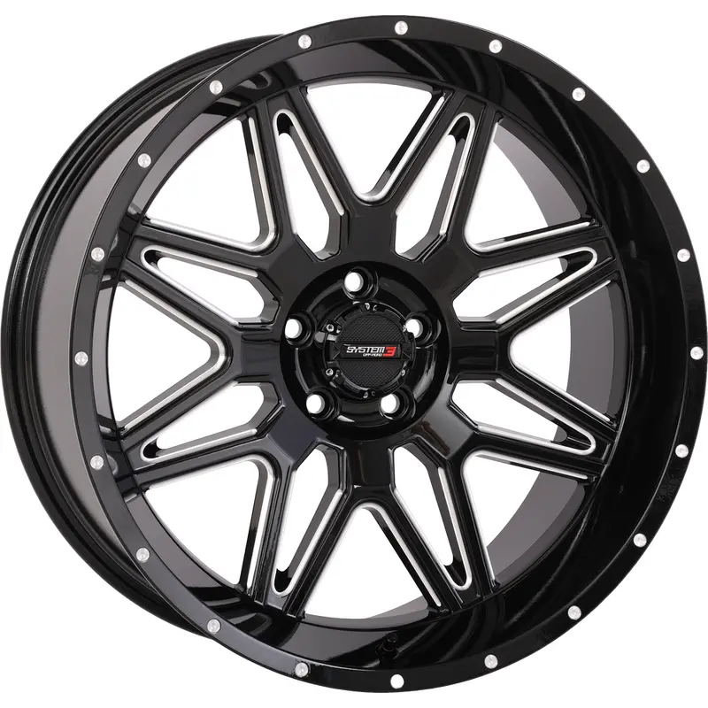 SYSTEM 3 ST7 WHEEL 20X9 5 4 (0MM) 5/4.5 GLOSS BLACK MILLED