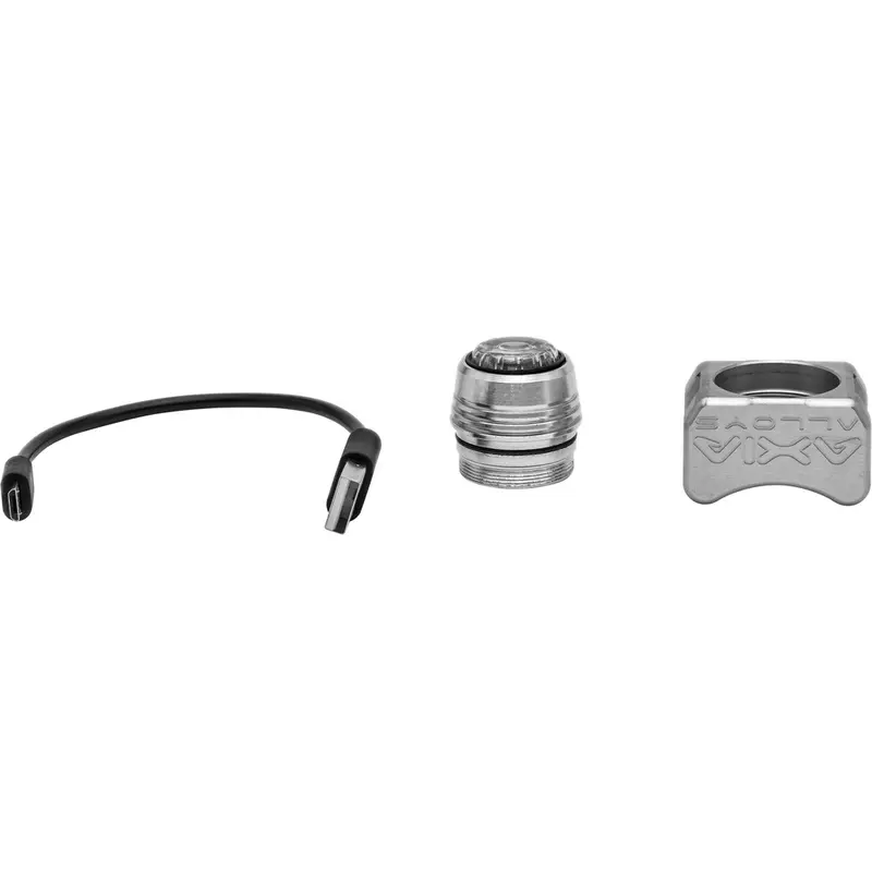 AXIA LED RECHARGEABLE DOME LIGHT SILVER