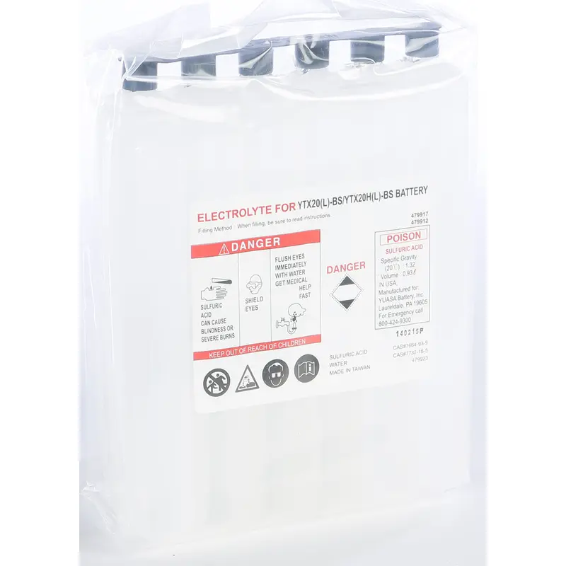 YUASA ELECTROLYTE PACK YTX20L-BS EA/ ACID PACK YTX20(L)BS