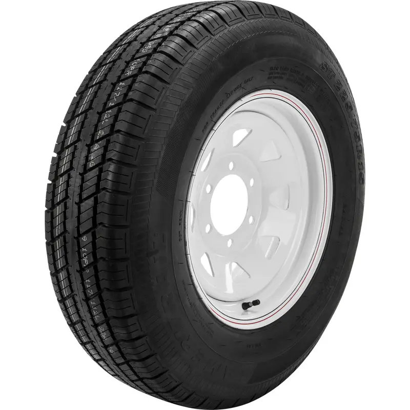 AWC TRAILER TIRE AND WHEEL ASSEMBLY WHITE