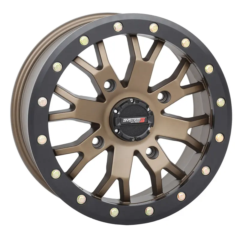 SYSTEM 3 SB4 BL WHEEL 15X10 5 5 (-5MM) 4/137 MATTE BRONZE/BLACK