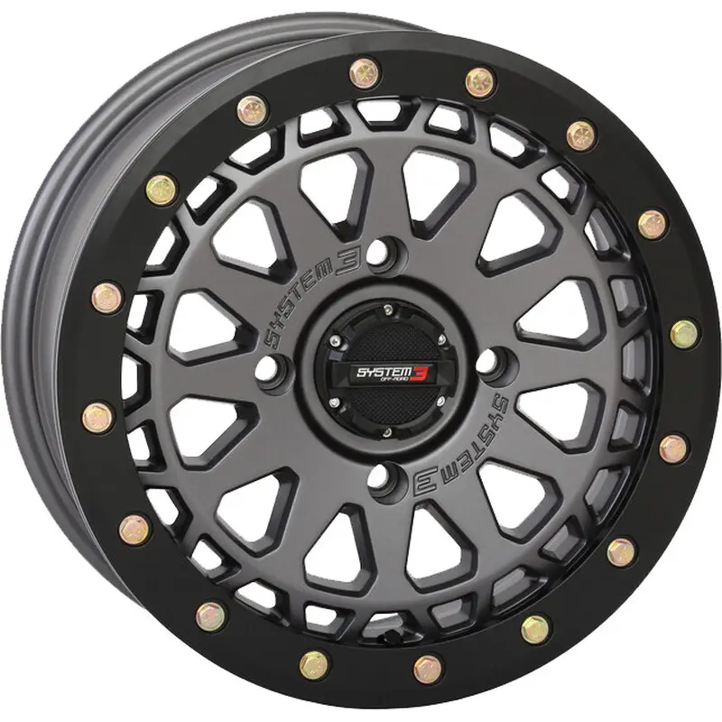 SYSTEM 3 SB6 BL WHEEL 15X7 4 3 ( 10MM) 4/156 GUN METAL GREY