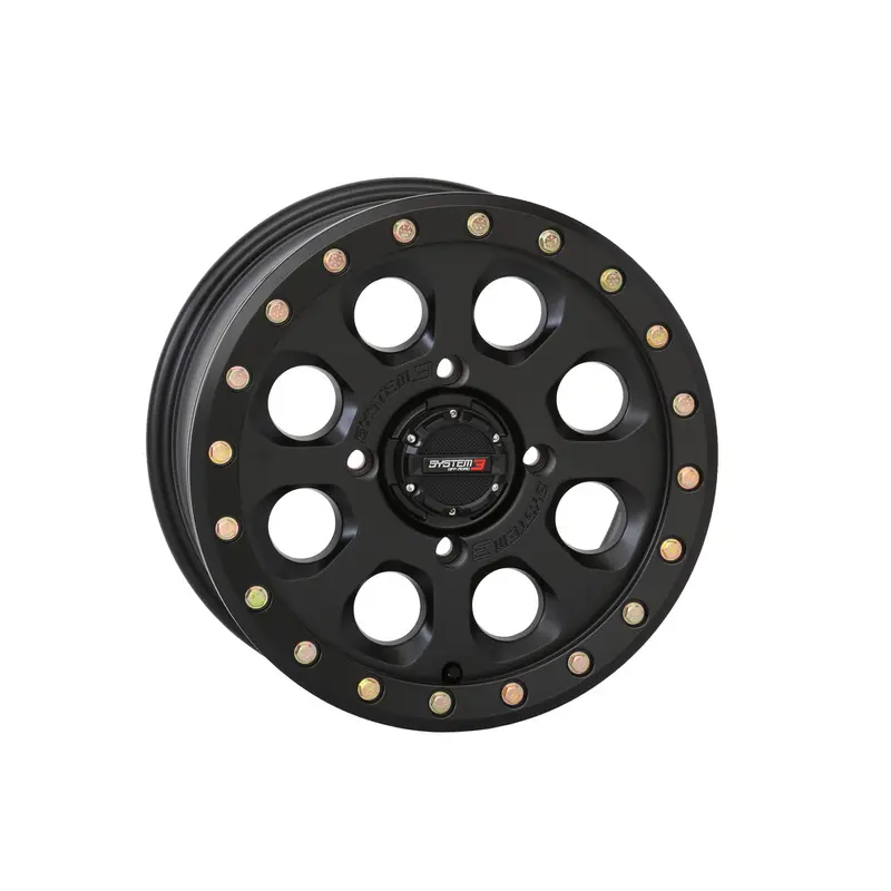SYSTEM 3 SB7 BL WHEEL 15X10 5 5 (-5MM) 4/137 MATTE BLACK
