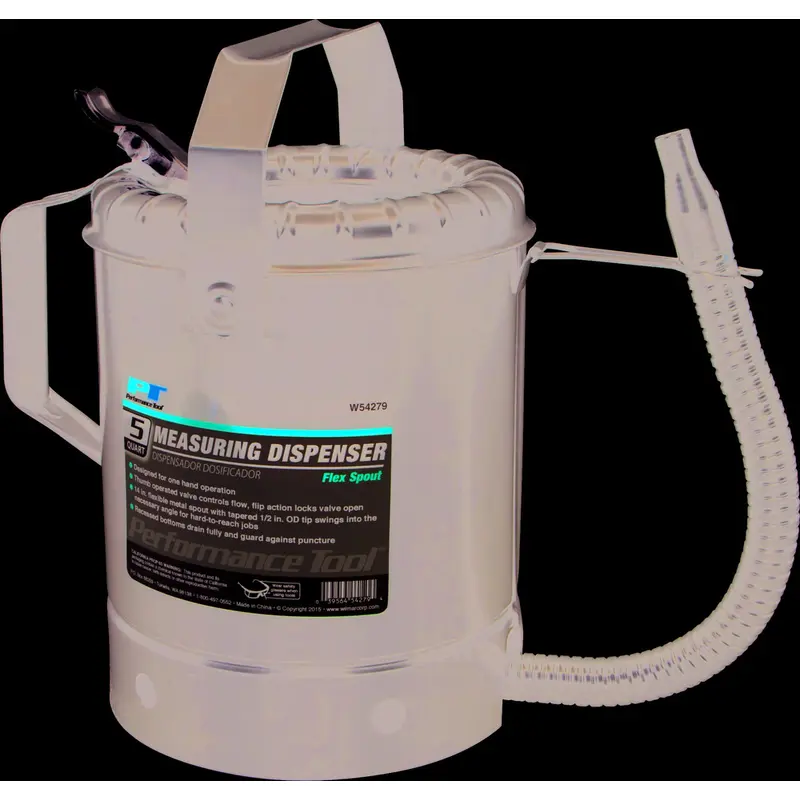 PERFORMANCE TOOL 5QT FLEX SPOUT LIQ DISPENSOR