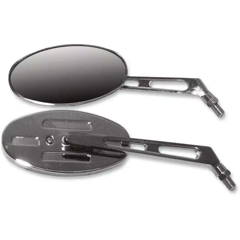 Oval Billet Mirrors Short Stem (Pair) Emgo 20-26305