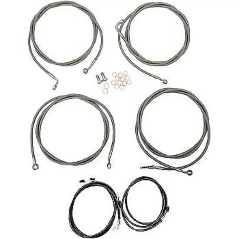 LA CHOPPERS LA-8054KT3-19 Stainless Plug-and-Play Cable Kit for 18-20" Apes