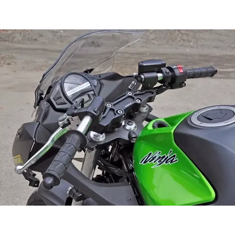 KAWASAKI 2006-11 NINJA 650R 2" INCH RISE WOODCRAFT CLIPON ADAPTER PLATE   BARS