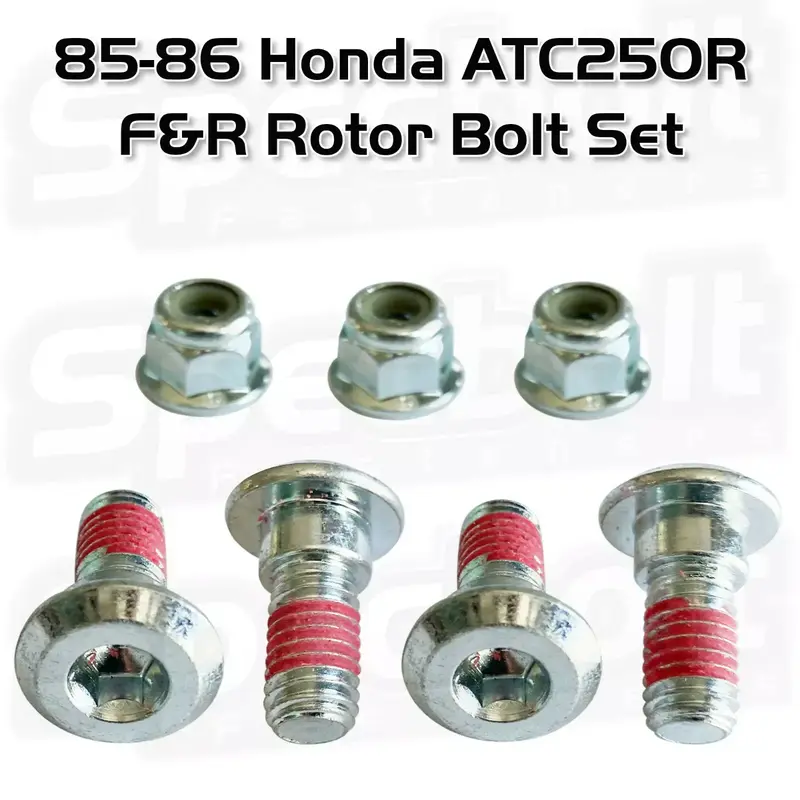 7pc ROTOR BOLT KIT ATC250R ATC 250R HONDA BRAKE FRONT & REAR 85-86