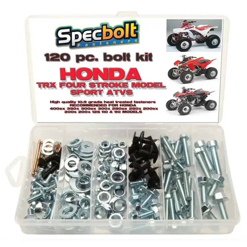 Honda Quad 400EX Bolt kit 250EX 250X TRX90 ATV fender, engine SPECBOLT bolt kit