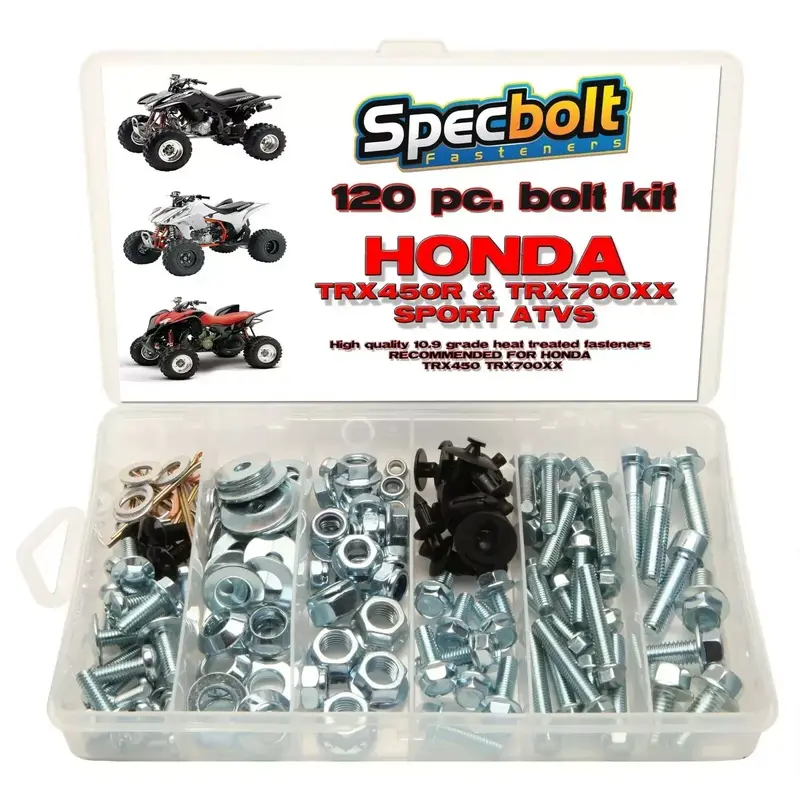 Honda TRX450R Bolt Kit 700XX ATV frame body plastic fenders Specbolt 120 piece