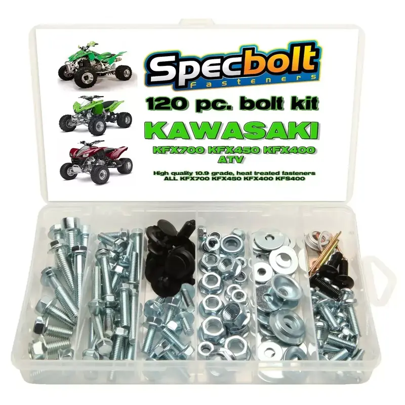 KAWASAKI KFX450 Bolt Kit  KFX 450 400 700 ATV 120 pieces eng frame body SPECBOLT