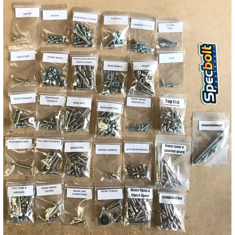 NICKEL WURKS Restoration Bolt kit Honda 1982 ATC250R Forks Engine Body Frame