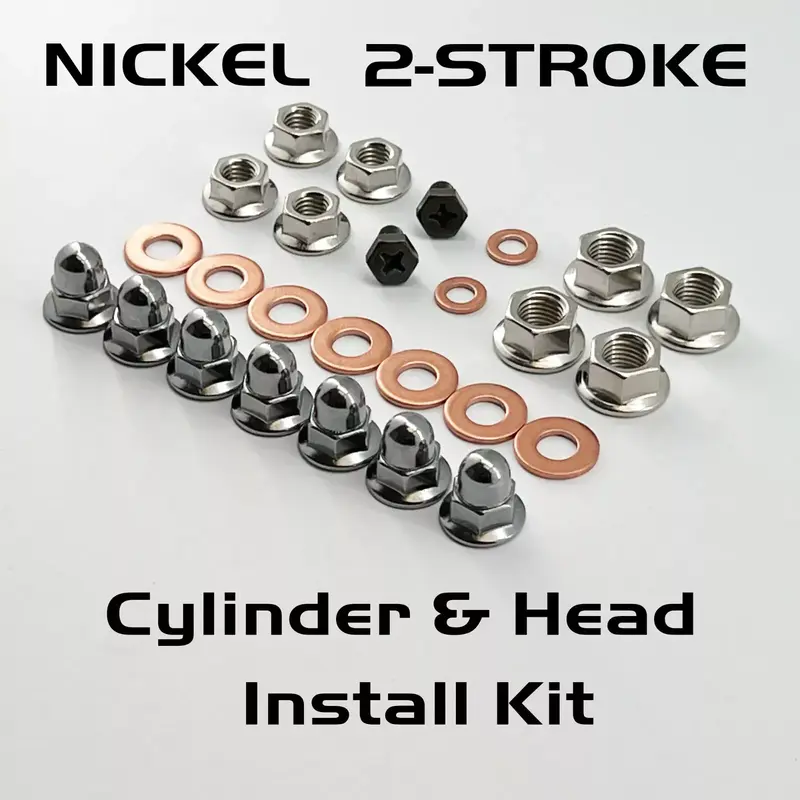 NICKEL CR80 CR85 TOP END NUT KIT CYLINDER HEAD BASE ACORN CAP NUTS HONDA CR 60