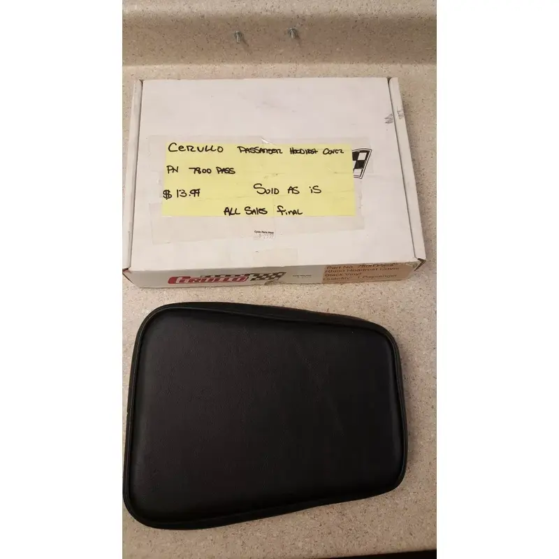 7800 DRIVER BOX3 CERULLO DRIVER HEADREST COVER BLACK VINYL