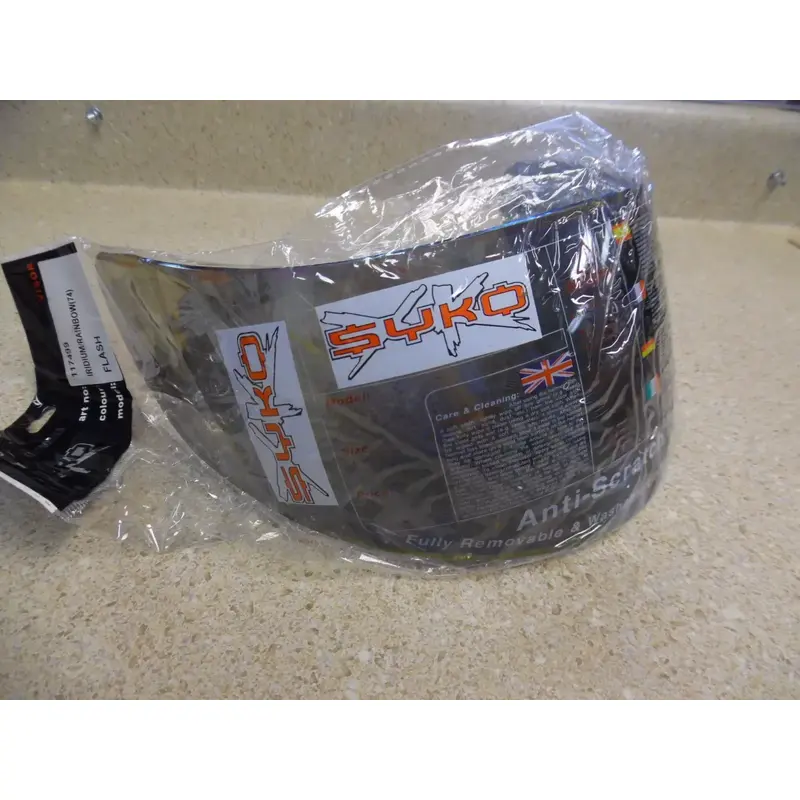 08-58 SYKO HELMET SHIELD/VISOR IRIDIUM/RAINBOW FOR FLASH HELMET ONLY NOS