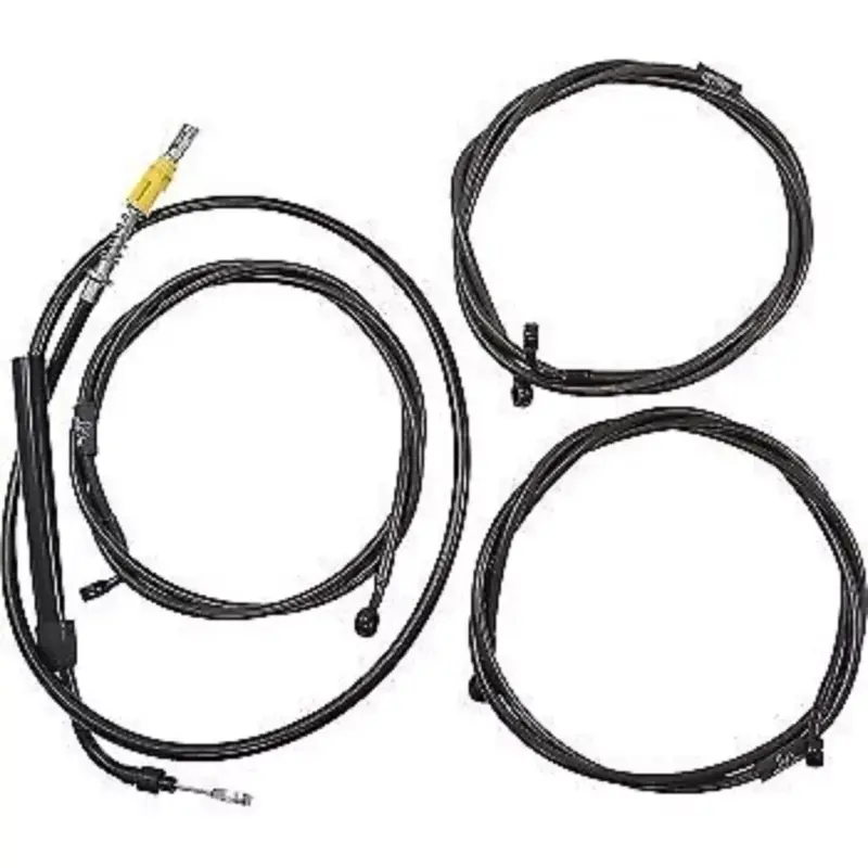 LA CHOPPERS LA-8056KT2-13M Midnight Braided Handlebar Cable/Brake Line Kit12-14"