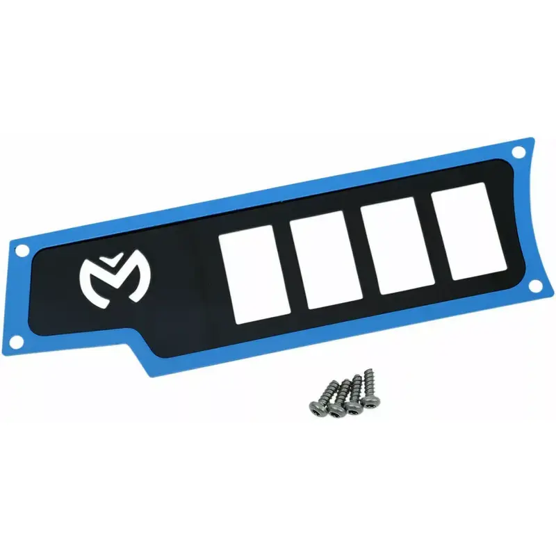 Moose Utility Division RZR Dash Plate Small 4 Switch Left Side Blue 0521-1695