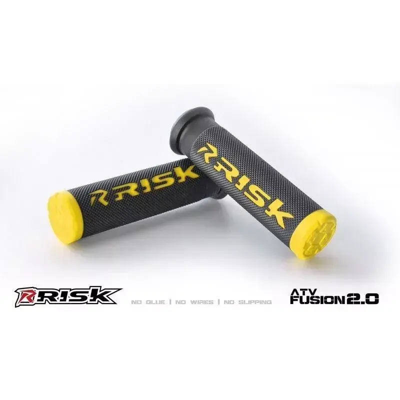 Risk Racing FUSION 2.0 ATV/MTB Grips with Fusion Bonding System (Yellow) 00293