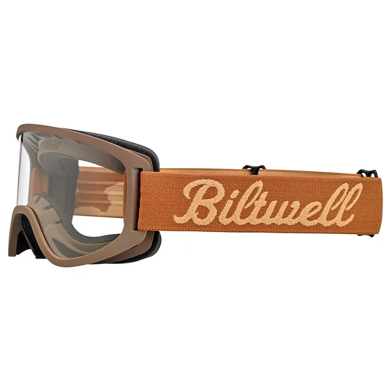 BILTWELL MOTO 2.0 GOGGLE [SCRIPT CHOCOLATE/SAND]
