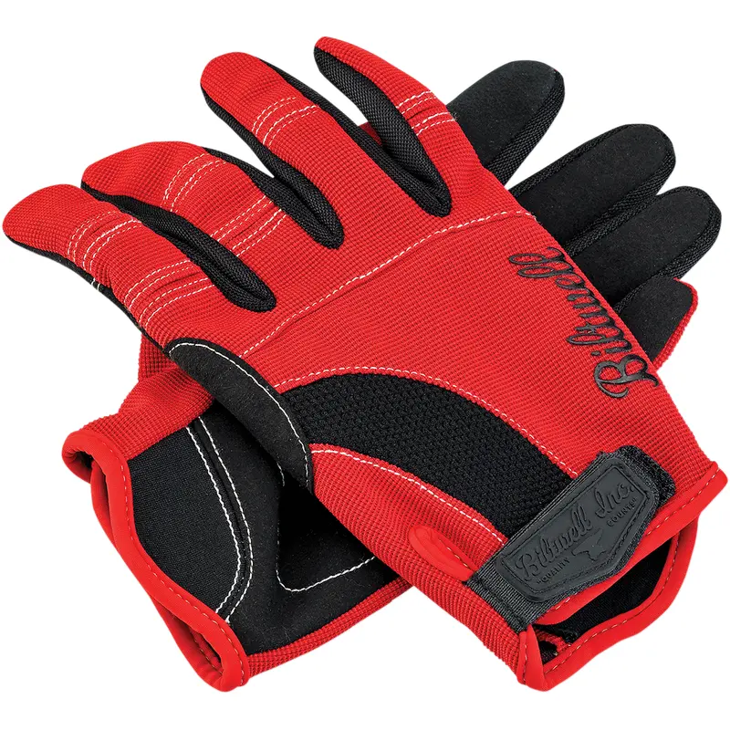 BILTWELL Moto Gloves - Red/Black/White - Small 1501-0804-002