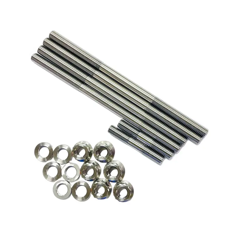 Raptor 660 660R Cylinder Head Studs TITANIUM Stud Nut Upgrade Heavy Duty Kit Set