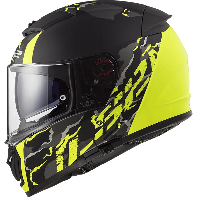 LS2 HELMATE - FF390 BREAKER FELINE MATT BLACK HI-VIS YELLOW