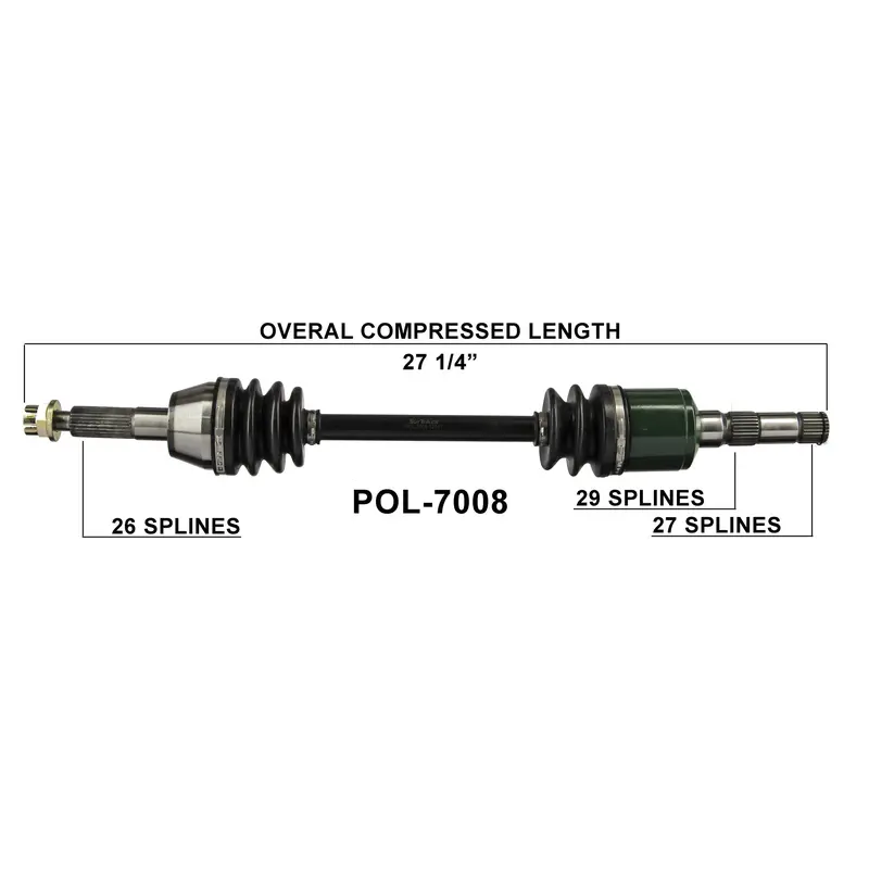 Polaris Ranger 500 700 Rear Left CV axle shaft TrakMotive POL-7008