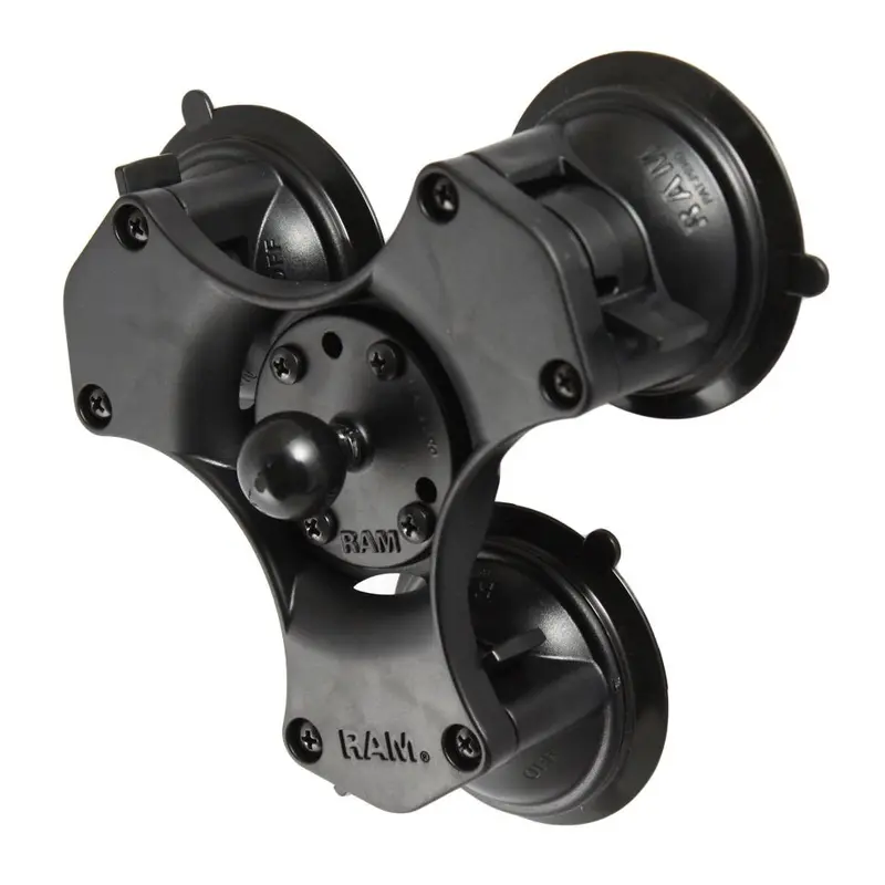 Ram Twist-Lock Triple Suction Cup Base - B Size | RAP-B-365-224-1U