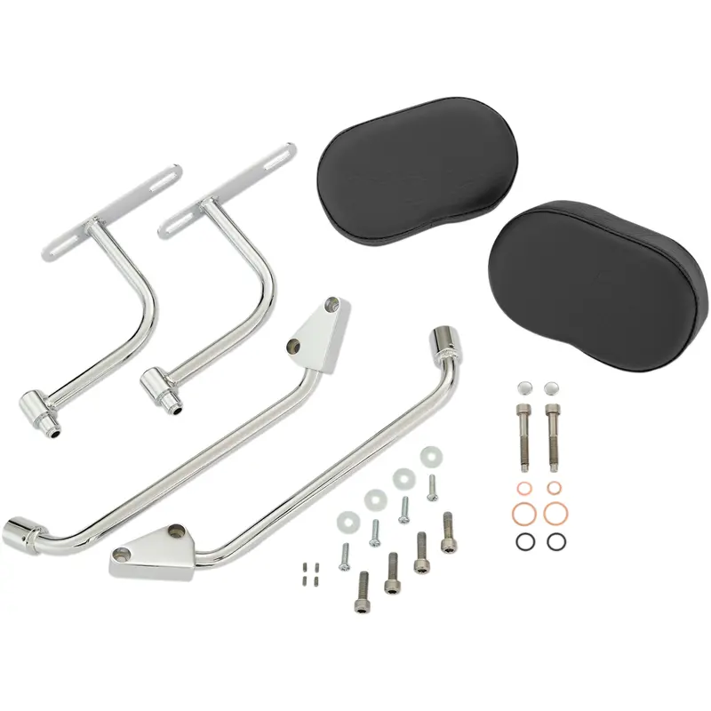 SHOW CHROME Deluxe Armrest - Passenger - Black - Indian 30-202