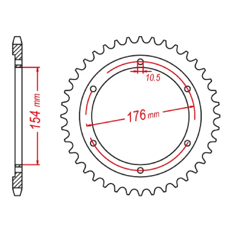 MTX 1346 Steel Rear Sprocket #525