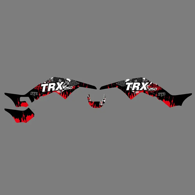 ATV Decals Stickers Full Graphic Kit For Honda TRX250R 1986-1989