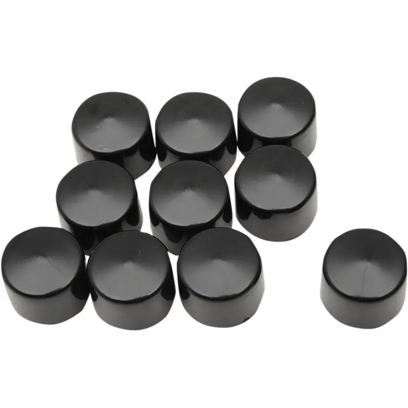 DRAG SPECIALTIES Bolt Covers - Hex - 3/4" - Black - 10 Pack 352082