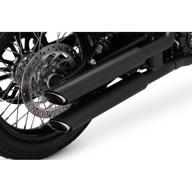 Vance & Hines Twin Slash Slip-Ons Matte 3" Black Exhaust Fits Indian Scout 48623